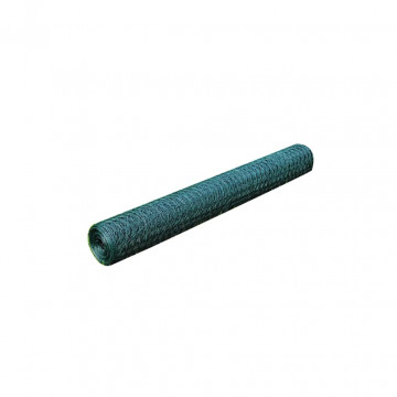 Plasă de sârmă găini, verde, 25x0,75 m, oțel galvanizat cu PVC - Img 2