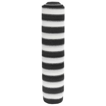 Plasă protecție intimitate antracit/alb 1,2x25 m HDPE 75 g/m² - Img 1