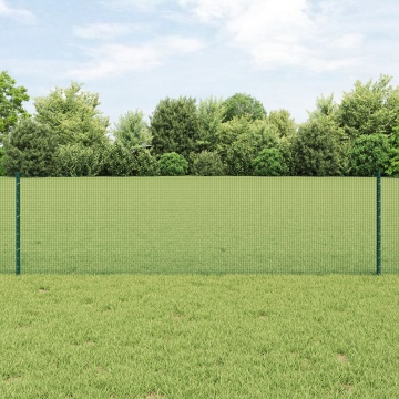 Plasa Sudată cu 22 U Posturi Verde 0.6x50 m Oțel - Img 1
