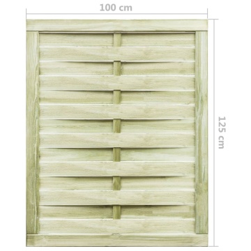 Poartă de grădină, 100x125 cm, lemn de pin tratat verde - Img 4