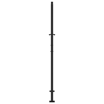 Poarta de gradina neagra 105x180 cm Design cu lumina din otel - Img 8