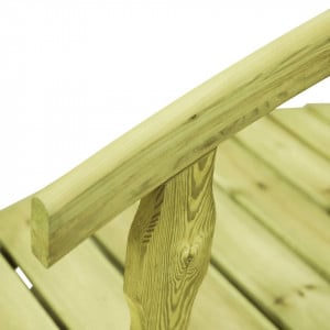 Pod de grădină cu balustradă, 170x74x105 cm, lemn de pin tratat - Img 3