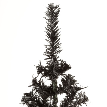 Pom de Crăciun artificial subțire, negru, 150 cm - Img 3