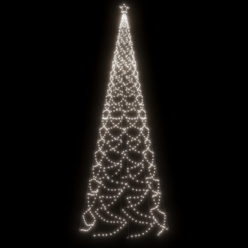 Pom de Crăciun cu stâlp de metal, 1400 LED-uri, alb rece, 5 m - Img 4
