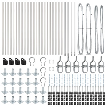 Posturile Fence Set de 26 Oțel galvanizat 3.2 x 3.2 x 110 cm - Img 4