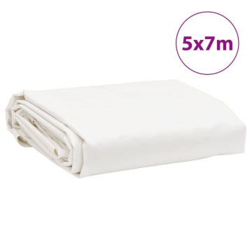 Prelată, alb, 5x7 m, 650 g/m² - Img 7