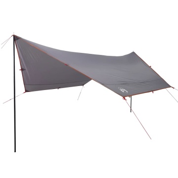 Prelată de camping gri/portocaliu, 430x380x210 cm, impermeabilă - Img 2