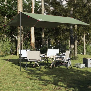 Prelată de camping, verde, 360x294 cm, impermeabilă - Img 3
