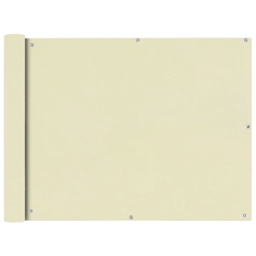Prelată pentru balcon, material textil oxford, 90x400 cm, crem - Img 1