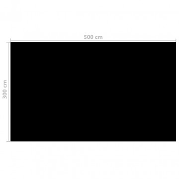 Prelată piscină dreptunghiulară, negru, 500 x 300 cm, PE - Img 4