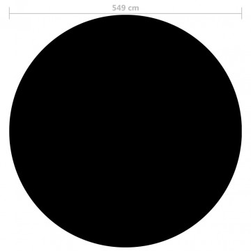 Prelată piscină, negru, 549 cm, PE - Img 3