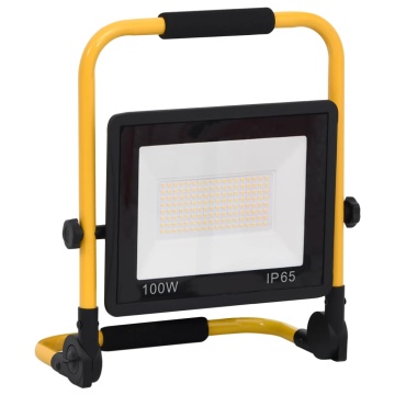 Proiector cu LED și mâner, alb cald, 100 W - Img 8