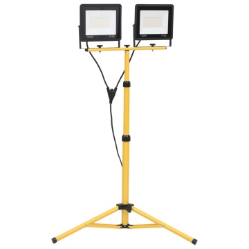 Proiector cu LED și trepied, 2x100 W, alb rece - Img 1