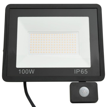 Proiector LED cu senzor, 100 W, alb cald - Img 4