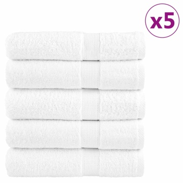 Prosoape de duș premium 25 buc alb 70x140cm 600 gsm 100% bumbac - Img 1
