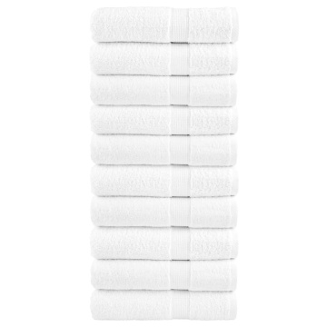 Prosoape de duș premium SOLUND 10 buc alb 70x140cm 600 gsm - Img 1