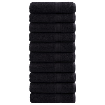 Prosoape de mâini premium SOLUND 10 buc. negru 50x100cm 600 gsm - Img 1