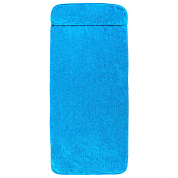 Prosoape de plajă, 6 buc., turcoaz, 60x135 cm, textil 400 GSM - Img 4