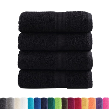 Prosoape oaspeți premium SOLUND 4 buc. negru 30x50 cm 600 gsm - Img 2