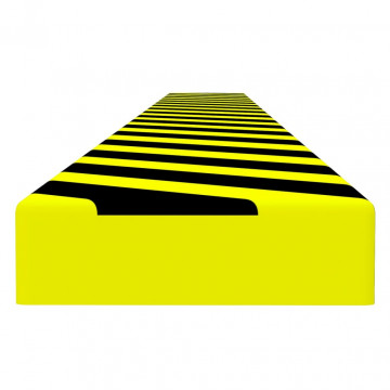 Protecție de colț, galben și negru, 6x2x101,5 cm, PU - Img 2
