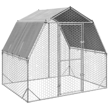 Pui de găină cu acoperiș 2,5x2x2,25 m oțel galvanizat - Img 2