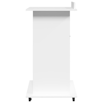 Pupitru cu roți și sertar alb 55x55x107 cm lemn prelucrat - Img 8