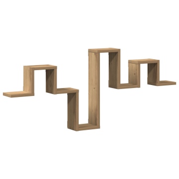 Raft Artisan Stejar 104,5x10x43 cm Lemn prelucrat - Img 2