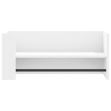 Raft de perete, alb, 70,5x35x30,5 cm, lemn prelucrat - Img 4