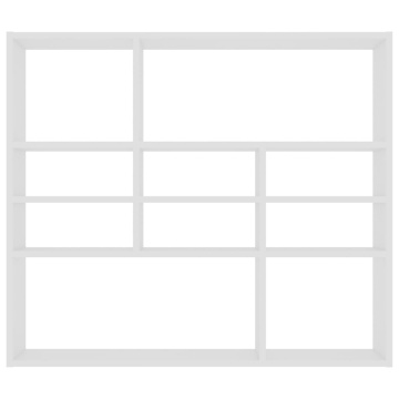 Raft de perete, alb, 90x16x78 cm, lemn prelucrat - Img 4