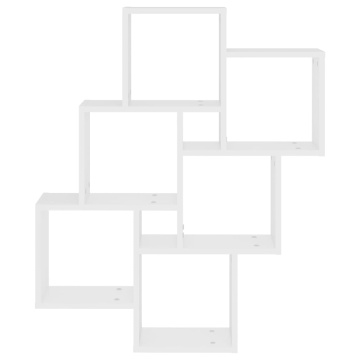 Raft de perete cub, alb, 78x15x93 cm PAL - Img 4