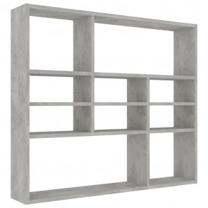 Raft de perete, gri beton, 90 x 16 x 78 cm, PAL - Img 2