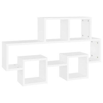 Raft de perete în formă de mașină alb 82x15x51cm lemn prelucrat - Img 2