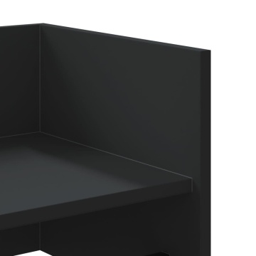 Raft de perete, negru, 100x35x30,5 cm, lemn prelucrat - Img 6
