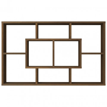 Raft de perete, stejar maro, 85x16x52,5 cm, lemn compozit - Img 7