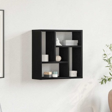 Raft de perete Stejar negru 45x16x45 cm Lemn prelucrat - Img 1