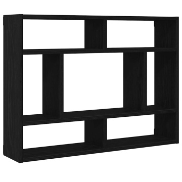 Raft de perete, stejar negru, 75x16x55 cm, lemn prelucrat - Img 2