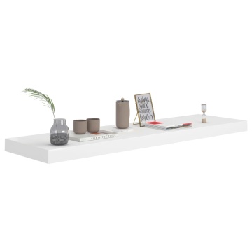 Raft de perete suspendat, alb, 90x23,5x3,8 cm, MDF - Img 3