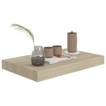 Raft de perete suspendat, stejar, 40x23x3,8 cm, MDF - Img 3