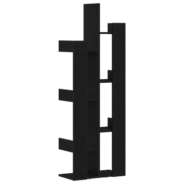 Raft Negru Stejar 48x25,5x140 cm din Lemn Compus de la - Img 4