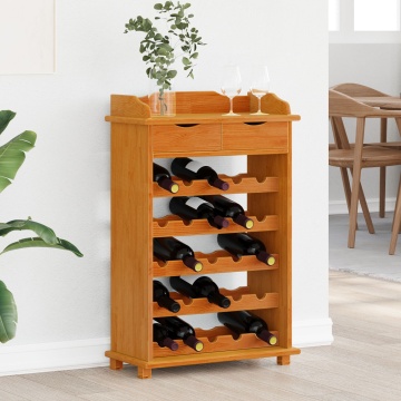Raft pentru vin 90x60x30 cm Lemn masiv de pin - Img 1