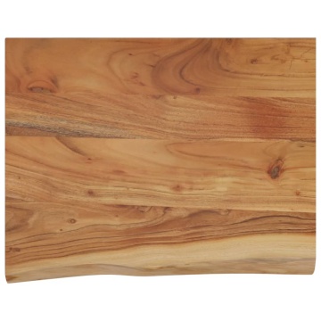 Raft perete 40x30x3,8 cm dreptunghiular lemn acacia margine vie - Img 2