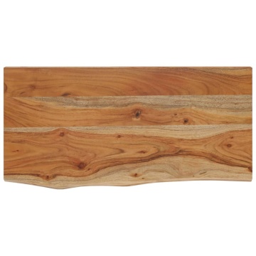 Raft perete 60x30x3,8 cm dreptunghiular lemn acacia margine vie - Img 2