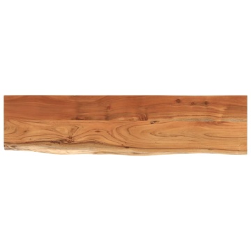 Raft perete 80x20x2,5 cm dreptunghiular lemn acacia margine vie - Img 2