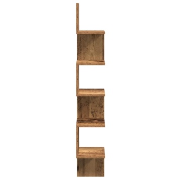 Raft perete pentru colț lemn vechi 20x20x127,5cm lemn prelucrat - Img 8