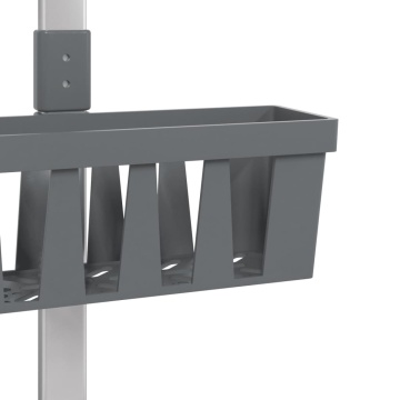 Raft suspendat pentru duș 30x15x(67-105) cm aluminiu - Img 5