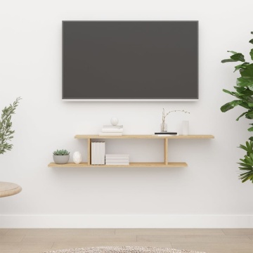 Raft TV cu montaj pe perete, stejar sonoma, 125x18x23 cm, PAL - Img 1