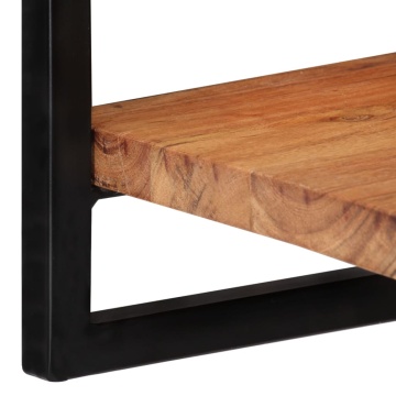 Rafturi de perete 2 buc. 25x25x35 cm lemn masiv acacia/oțel - Img 5