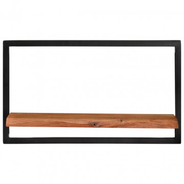 Rafturi de perete 2 buc. 60x25x35 cm lemn masiv acacia/oțel - Img 2
