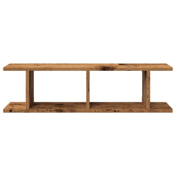 Rafturi de perete 2 buc. lemn vechi 75x18x20 cm, lemn prelucrat - Img 8