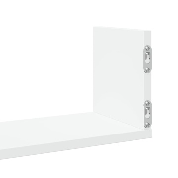 Rafturi de perete, 3 buc., alb, 80x18x18 cm, lemn prelucrat - Img 7